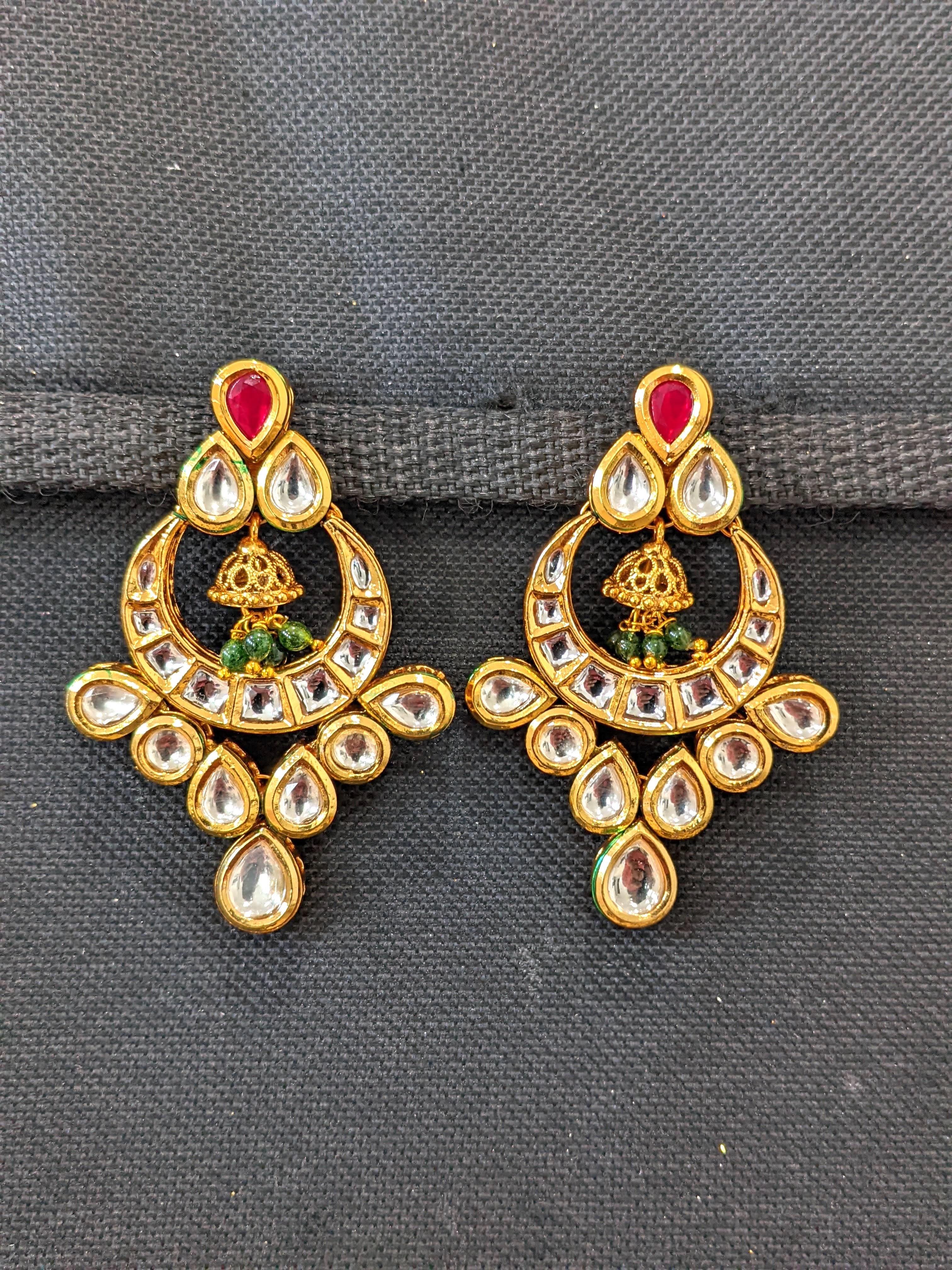 Chandbali Kundan Party wear Earring – Simpliful Jewelry